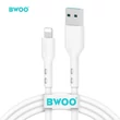 BWOO X172L Gyorstöltő USB kábel, USB A - Lightning, (1 méter 3A), fehér