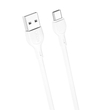 XO NB200 USB kábel, USB-C 1.0 m 2,1A, fehér (fast charge)