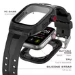 Apple Watch 4/5/6/SE 2022 44mm, Redpepper Okosóra Szilikon tok (por, ütés, és vízálló), fekete