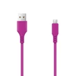 Setty USB kábel, Micro USB, (1 méter 2A), lila