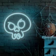 Forever FPNE15  Neon LED  Falra akasztható dekorációs lámpa, Halloween Koponya, kék