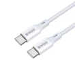 BWOO X282, USB kábel, USB-C - USB-C, (1 méter 60W), fehér (Gyorstöltő)