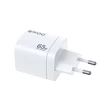 BWOO CDA147 PD+ QC 3.0 65W 1XUSB-A + 2XUSB-C, Hálózati gyorstöltő, fehér