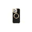 Samsung S928 Galaxy S24 Ultra, Szilikon tok, Circle Mag, fekete-arany