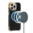 Samsung S928 Galaxy S24 Ultra, Szilikon tok, Circle Mag, fekete-arany
