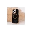Samsung S928 Galaxy S24 Ultra, Szilikon tok, Circle Mag, fekete-arany