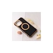 Samsung S928 Galaxy S24 Ultra, Szilikon tok, Circle Mag, fekete-arany