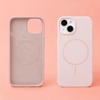 Apple iPhone 14, Szilikon tok, Thin Magsafe, rózsaszín