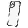 Samsung A566 Galaxy A56 5G, Szilikon tok, Ütésálló (1.5mm) Chrome, fekete