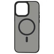 Apple iPhone 14, Szilikon tok, Frozen Magsafe, fekete