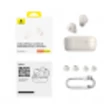 Baseus Bowie E18, Bluetooth headset IPX4 vízálló (A00023800223-00), fehér