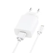 FONENG EU28 1XUSB-A  2,4A, Hálózati gyorstöltő (+Lightning USB kábel), fehér