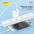 FONENG EU42 1XUSB-A + 1XUSB-C, PD 20W, 3A, Hálózati gyorstöltő, fehér