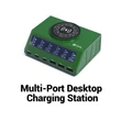 2UUL PC11, 110W-os többportos PD + QC többportos asztali töltőállomás 15W-os vezeték nélküli töltővel