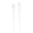 Foneng XS01 USB kábel, USB-C - Lightning, (1méter 27W), fehér (Gyorstöltő)