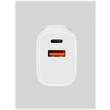 MOONX MC04  1XUSB-A + 1XUSB-C  PD  20W QC 3,0 Hálózati gyorstöltő, fehér