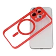 Apple iPhone 15 Plus, Szilikon tok, Magsafe, piros