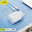 FONENG EU39 1x USB C 3A, 20W, Hálózati gyorstöltő, fehér