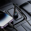 Borofone BZ32A, Szivargyújtós töltő, PD 30W QC 3.0 1x USB-A + 1x USB-C + Type-C - Lightning kábel, szürke (GYORS TÖLTÉS)