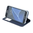 Samsung A600 Galaxy A6 2018, Oldalra nyíló flip tok, Ablakos, kék