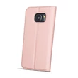 Samsung G955 Galaxy S8+, Oldalra nyíló flip tok, Ablakos, rose gold