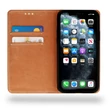 Samsung A125/M127 Galaxy A12/M12, Oldalra nyíló flip tok, Book Special (valódi olasz bőr), barna