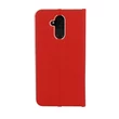 Samsung J610 Galaxy J6+ 2018, Oldalra nyíló flip tok, Carbon, piros