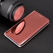 Xiaomi Redmi K20/K20 Pro/Mi 9T/9T Pro, Oldalra nyíló flip tok, Clear View, rózsaszín