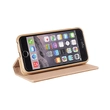 Apple iPhone 13 Pro Max, Oldalra nyíló flip tok, Smart, arany