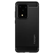 Samsung G988 Galaxy S20 Ultra, Szilikon tok, Spigen Rugged Armor, ACS00711, fekete