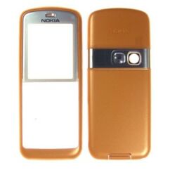 Nokia 6070 elő+akkuf, Előlap, narancs