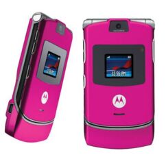 Motorola V3 elő+akkuf, Előlap, rózsaszín