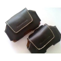 Fekvő bőr tok, Samsung E700 féle, fekete (5x9cm)