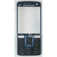 Sony Ericsson K850 elő+bill., Előlap, fekete-kék