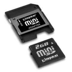 MiniSD 2GB, Memóriakártya (+Adapter)