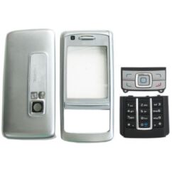 Nokia 6280 elő+akkuf+gomb, Előlap, ezüst