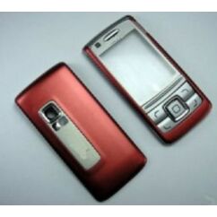 Nokia 6280 elő+akkuf, Előlap, piros