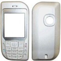 Nokia 6670 elő+akkuf, Előlap, ezüst