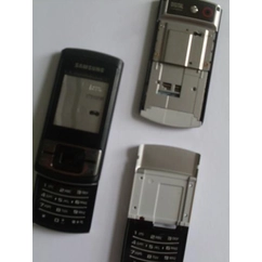 Samsung C3050 elő+mech+alsó bill.pan, Előlap, fekete