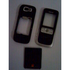Nokia 2630 komplett ház+gomb, Előlap, fekete