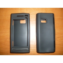 Nokia X6 -gumis-, Szilikon tok, S-Case, fekete