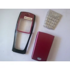 Nokia 6220 elő+akkuf+gombsor, Előlap, bordó-fekete