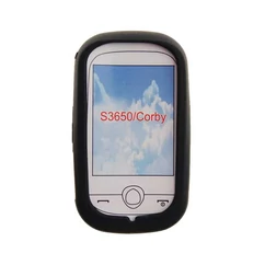 Samsung S3650 Corby, Szilikon tok, S-Case, fekete
