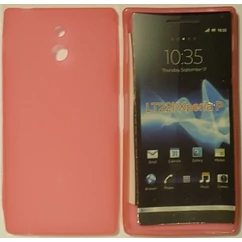 Sony Xperia P LT22i, Szilikon tok, S-Case, rózsaszín