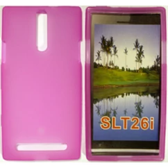 Sony Xperia S LT26i, Szilikon tok, S-Case, ciklámen