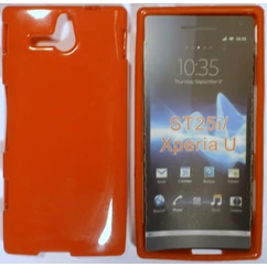 Sony Xperia U ST25i, Szilikon tok, S-Case, piros