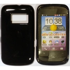 Alcatel OT-918 MIX, Szilikon tok, S-Case, fekete