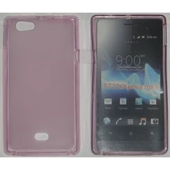 Sony Xperia Miro ST23i, Szilikon tok, S-Case, lila