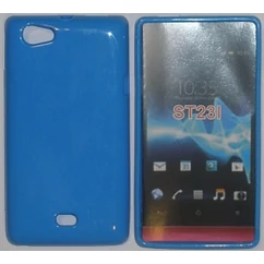 Sony Xperia Miro ST23i, Szilikon tok, S-Case, kék