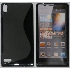 Huawei P6, Szilikon tok, S-Case, fekete